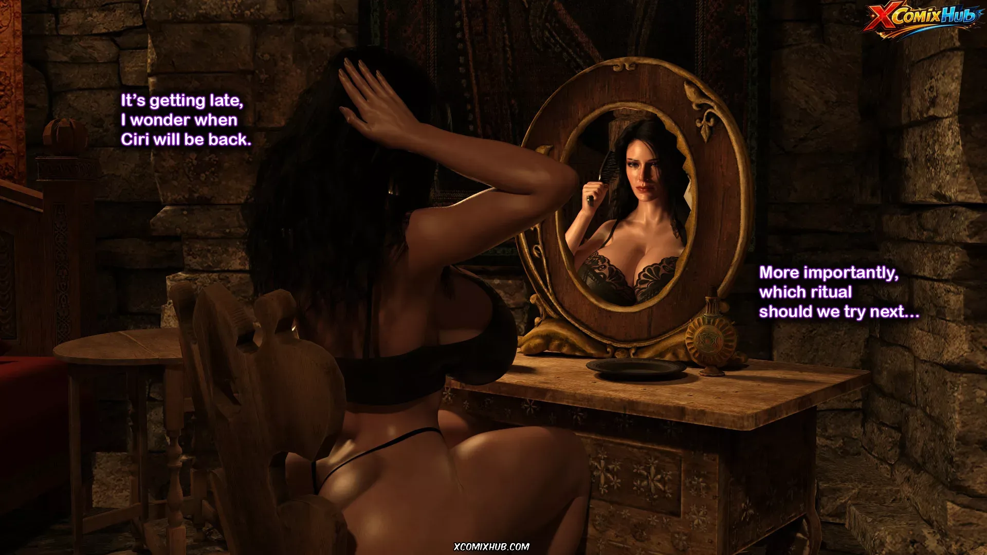 Yennefer's Ritual Serge3dx 008 Comic Page 8